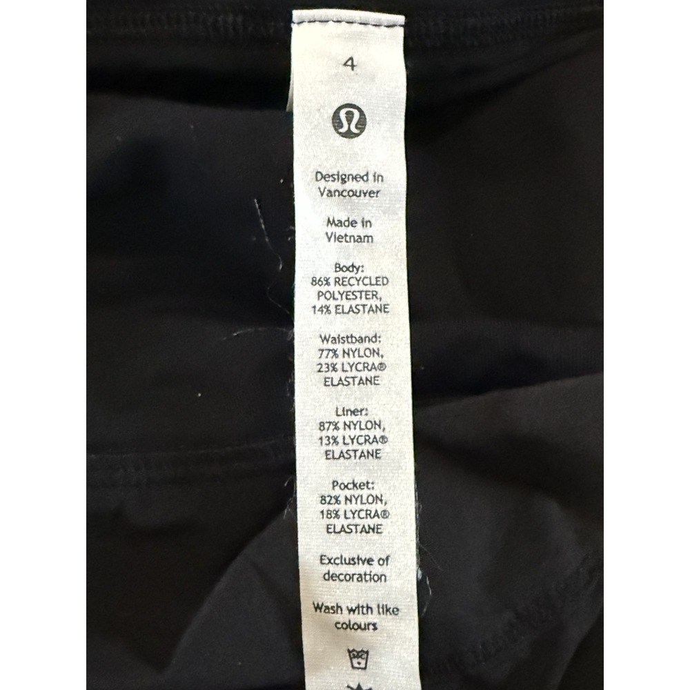 Lululemon Pace Rival Mid-Rise Skirt Black Size 4 Running Tennis Skort - Picture 6 of 7